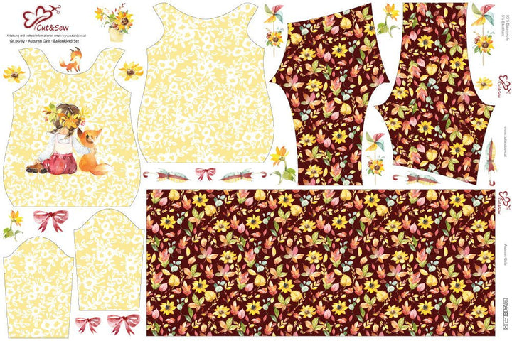 Ballonkleid-Set – Autumn Girls - Cut&amp;Sew