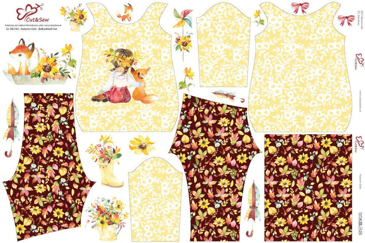 Ballonkleid-Set – Autumn Girls - Cut&amp;Sew