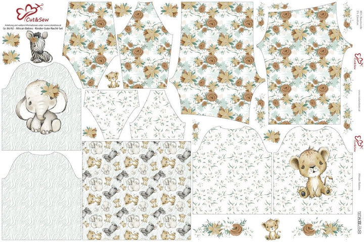 Kinder-Gute-Nacht-Set – African Babies - Cut&amp;Sew