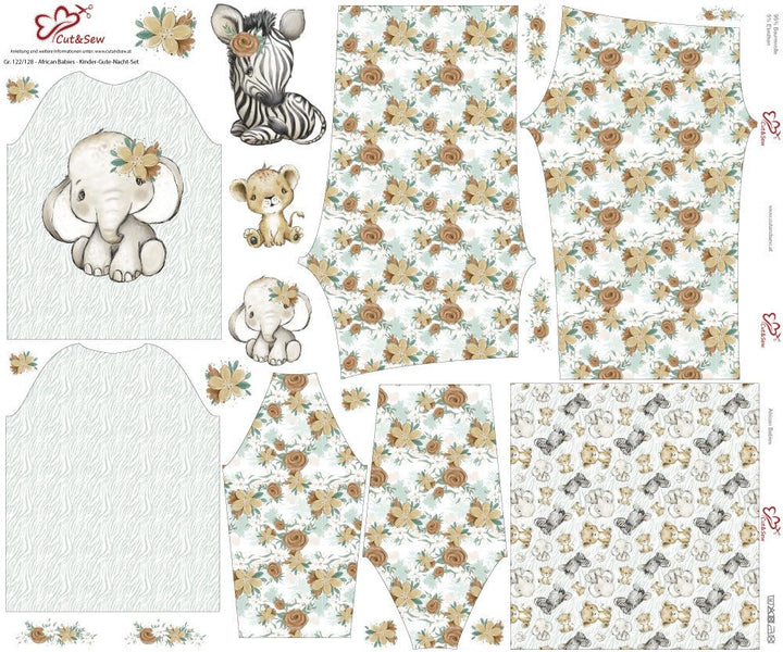 Kinder-Gute-Nacht-Set – African Babies - Cut&amp;Sew