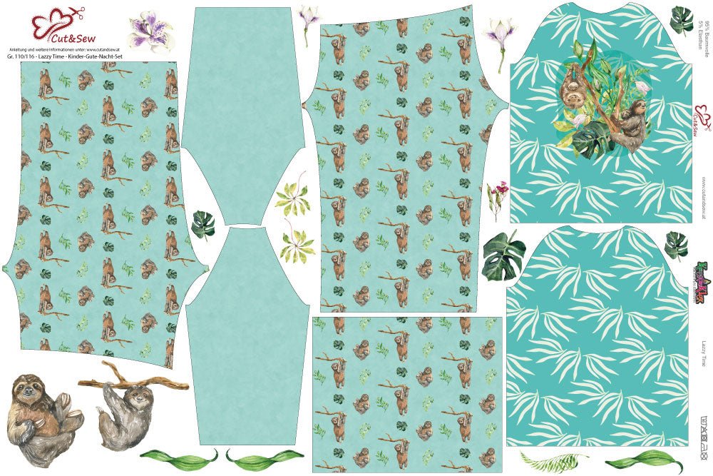 Kinder-Gute-Nacht-Set – Lazzy Time - Cut&amp;Sew