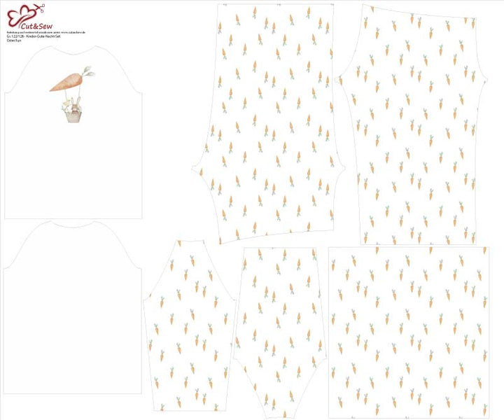 Schlafanzug Nähset – Süße Karotte - Cut&amp;Sew