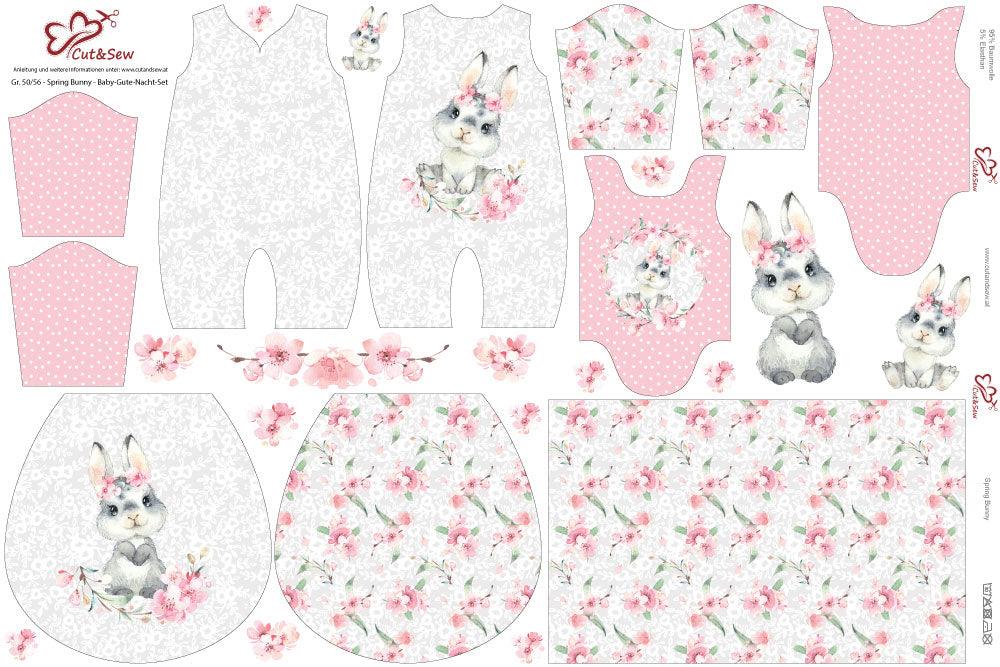 Baby-Gute-Nacht-Set – Spring Bunny - Cut&amp;Sew