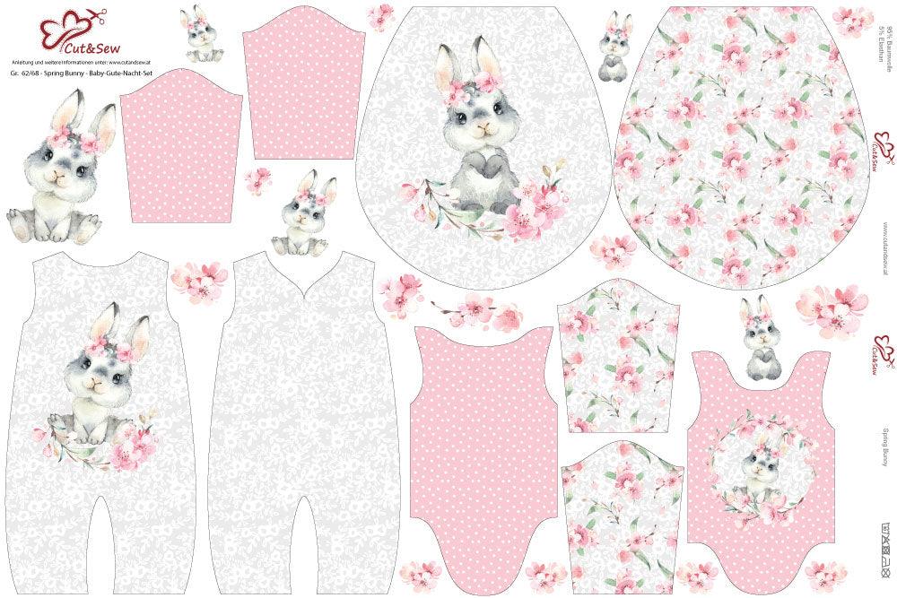 Baby-Gute-Nacht-Set – Spring Bunny - Cut&amp;Sew