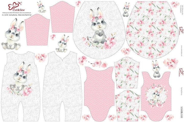 Baby-Gute-Nacht-Set – Spring Bunny - Cut&amp;Sew