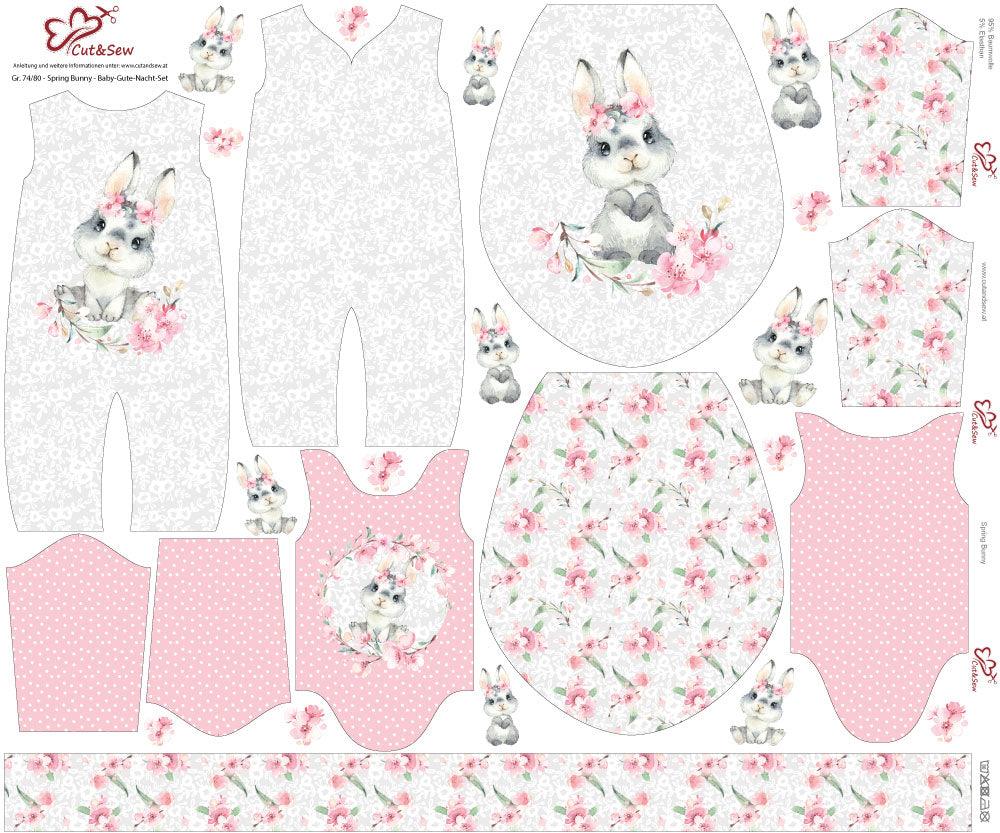 Baby-Gute-Nacht-Set – Spring Bunny - Cut&amp;Sew