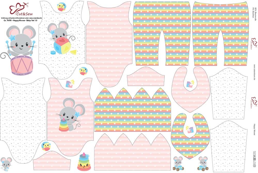 Baby Set – Happy Mouse - Cut&Sew