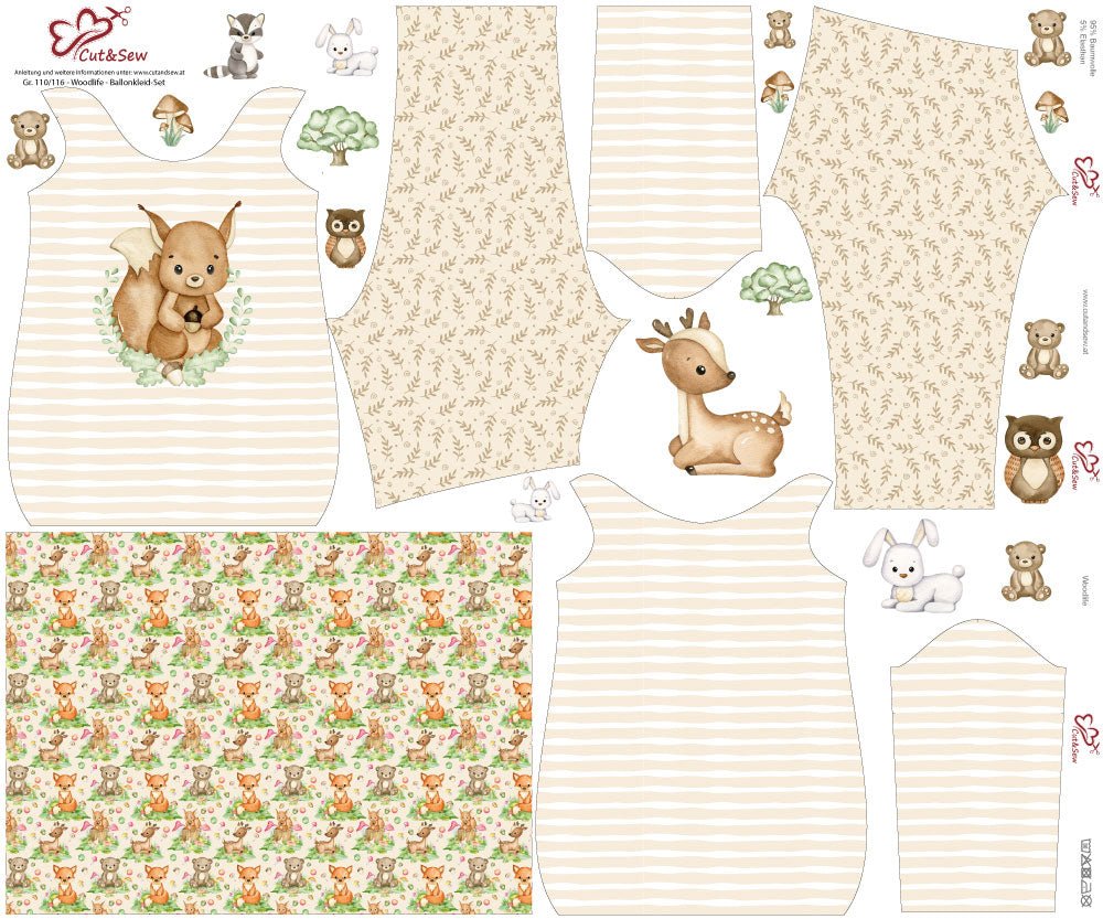 Ballonkleid-Set – Woodlife - Cut&amp;Sew