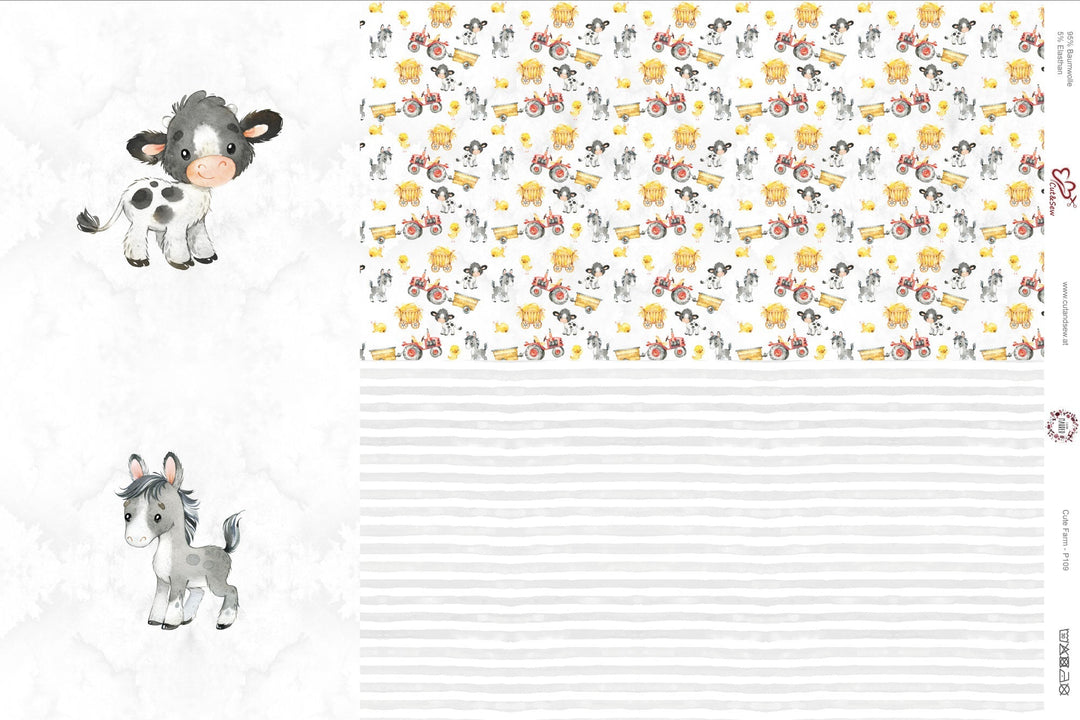 Panel – Cute Farm – P-109 - Cut&amp;Sew